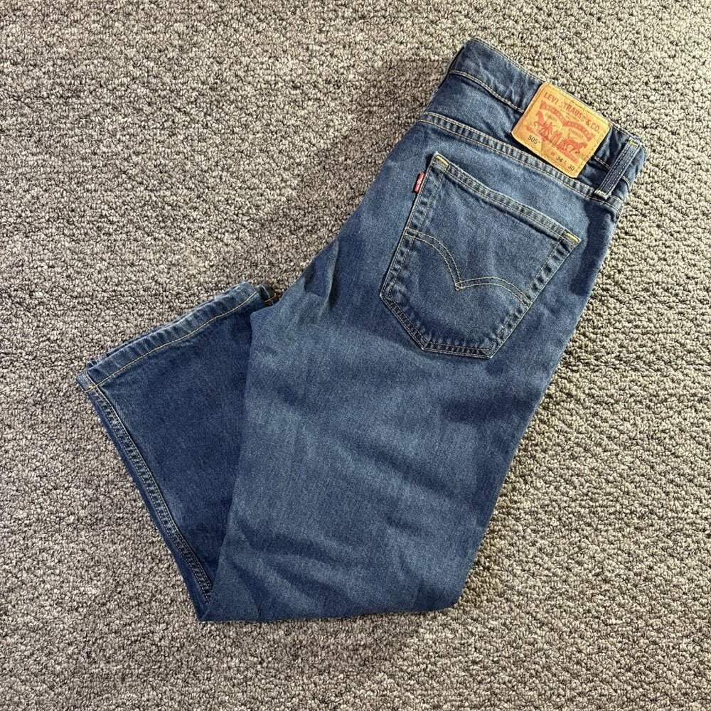 Levi’s 505 Men’s Jeans W34 L30 Regular Fit Straight Leg Dark Wash